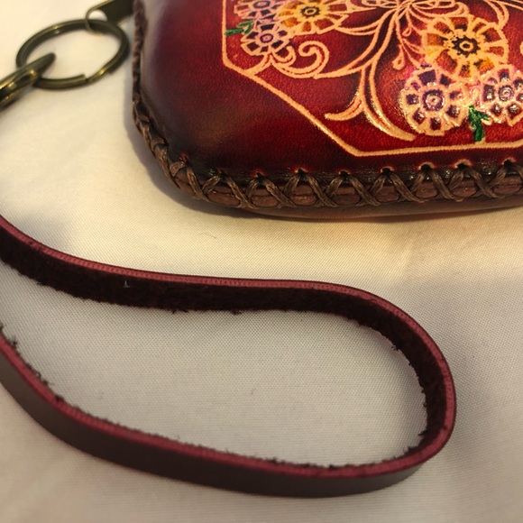 Genuine Leather Handmade Coin Bag or Wristlet - Picture 5 of 5
